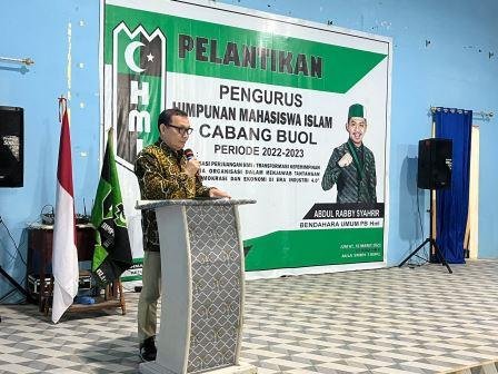 Beri Sambutan Di Pelantikan Pengurus HMI PJ Bupati Buol Jagalah